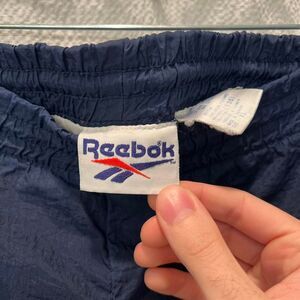 90s navy blue Reebok track pants